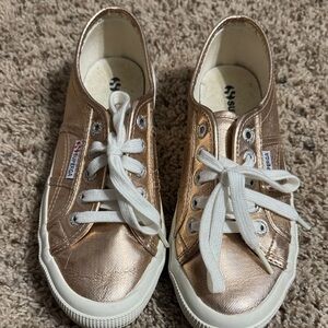Superga Rose Gold Metallic Sneakers